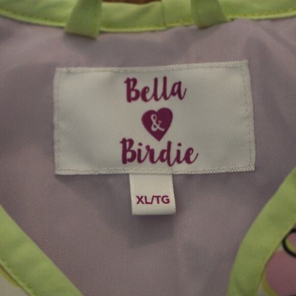 Bella and Birdie Quilted Daisy Print Purple Neon Barn Jacket Coat XL - Picture 6 of 8